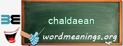 WordMeaning blackboard for chaldaean